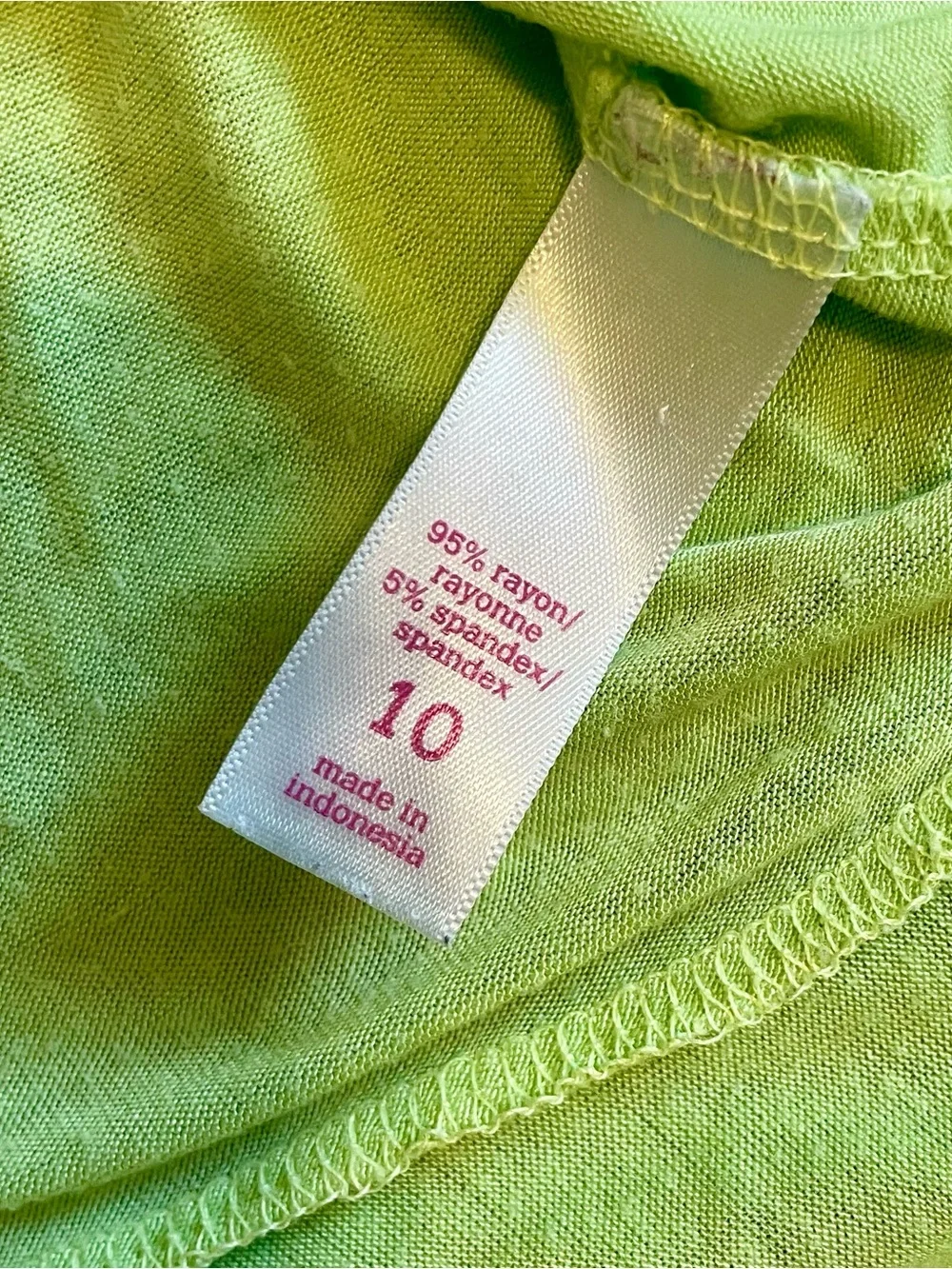 Justice Lime Green Ruffle Short Sleeve Tee Size Girls 10